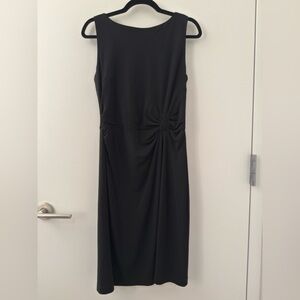 Ann Taylor Black Sheath Sleeveless Dress Size 8 Medium M Stretch Work Cocktail